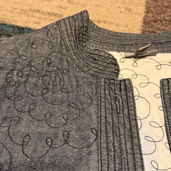 J. Jill Charcoal Jacket with Embroidery - Picture 5 of 5